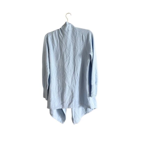 Soft by Naadam Womens Light Blue 100% Cashmere Open Front Cardigan Size Small - Picture 4 of 16